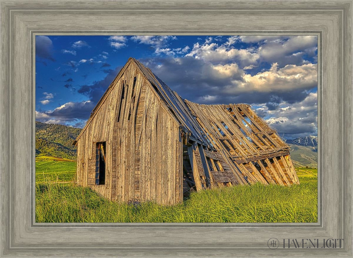 Rustic Barn Near Tetons Wyoming Open Edition Canvas / 24 X 16 Gray 29 3/4 21 Art