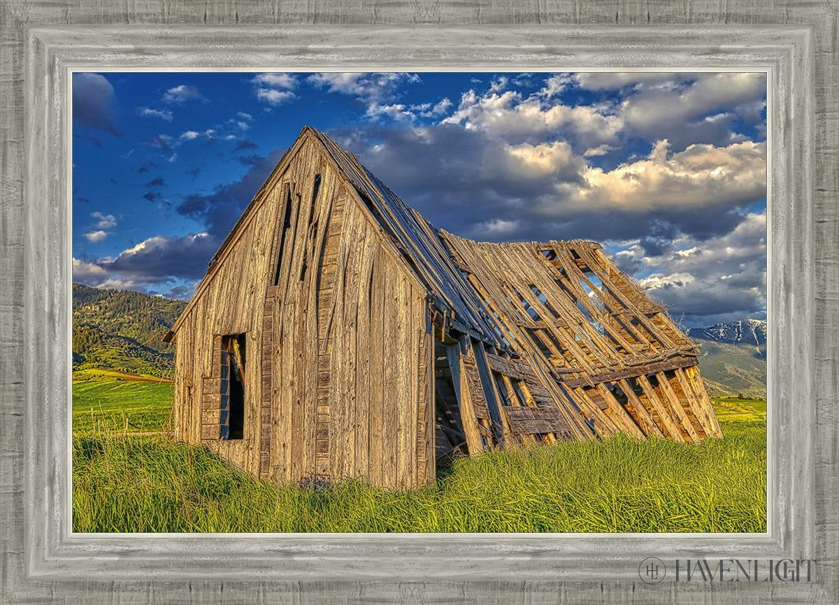 Rustic Barn Near Tetons Wyoming Open Edition Canvas / 24 X 16 Silver 28 3/4 20 Art