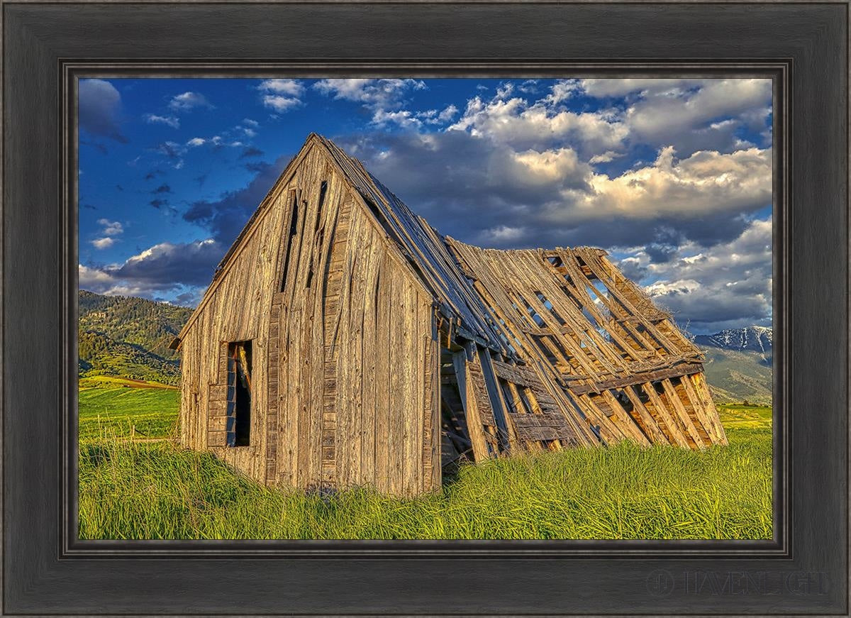 Rustic Barn Near Tetons Wyoming Open Edition Canvas / 30 X 20 Black 36 1/2 26 Art
