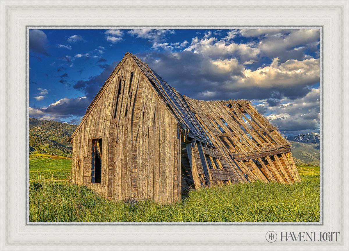 Rustic Barn Near Tetons Wyoming Open Edition Canvas / 30 X 20 White 35 3/4 25 Art