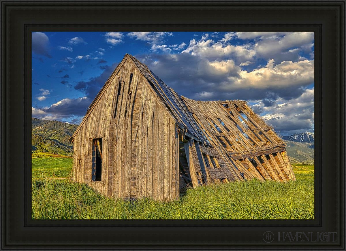 Rustic Barn Near Tetons Wyoming Open Edition Canvas / 36 X 24 Black 43 3/4 31 Art