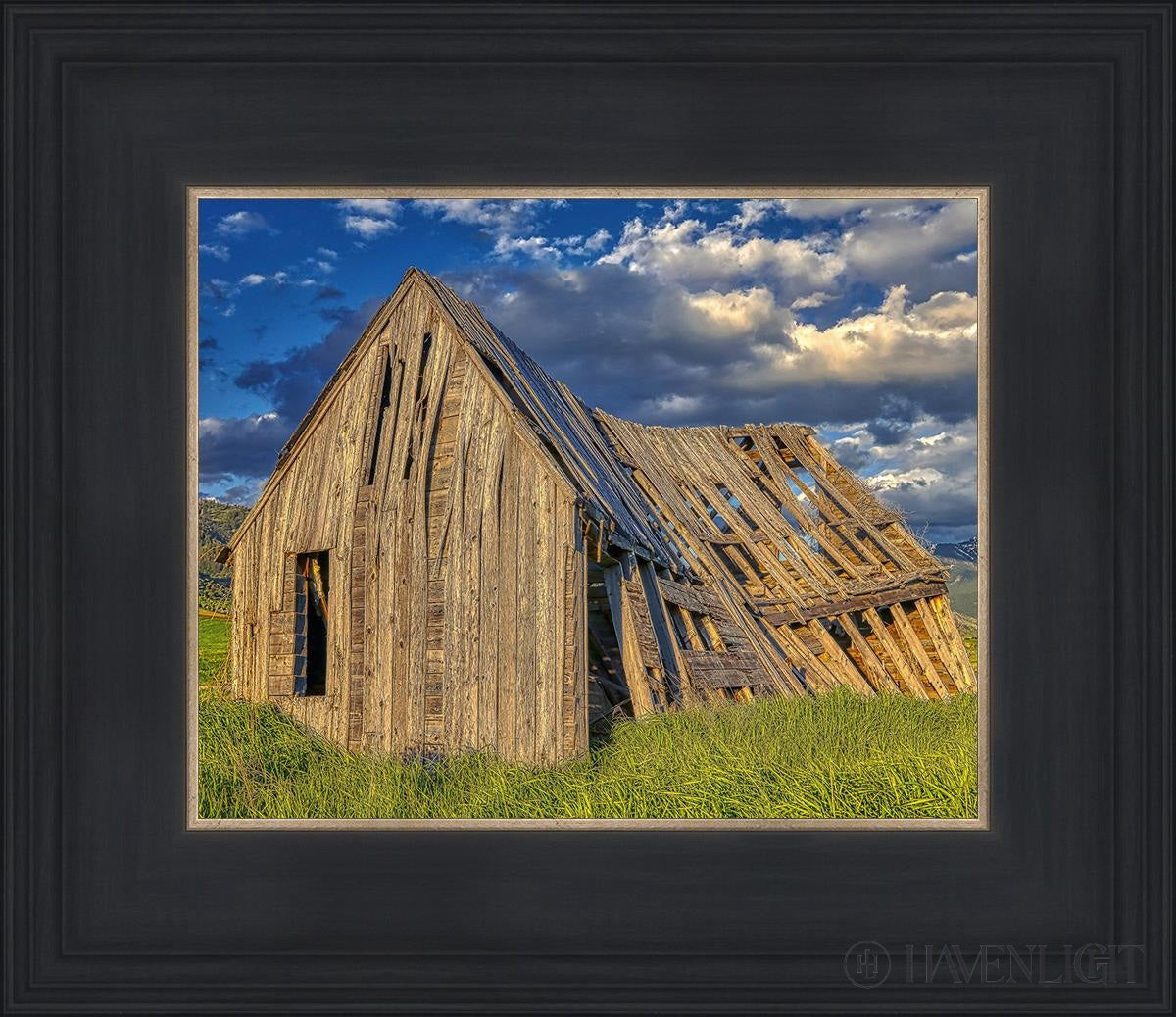 Rustic Barn Near Tetons Wyoming Open Edition Print / 10 X 8 Black 14 3/4 12 Art