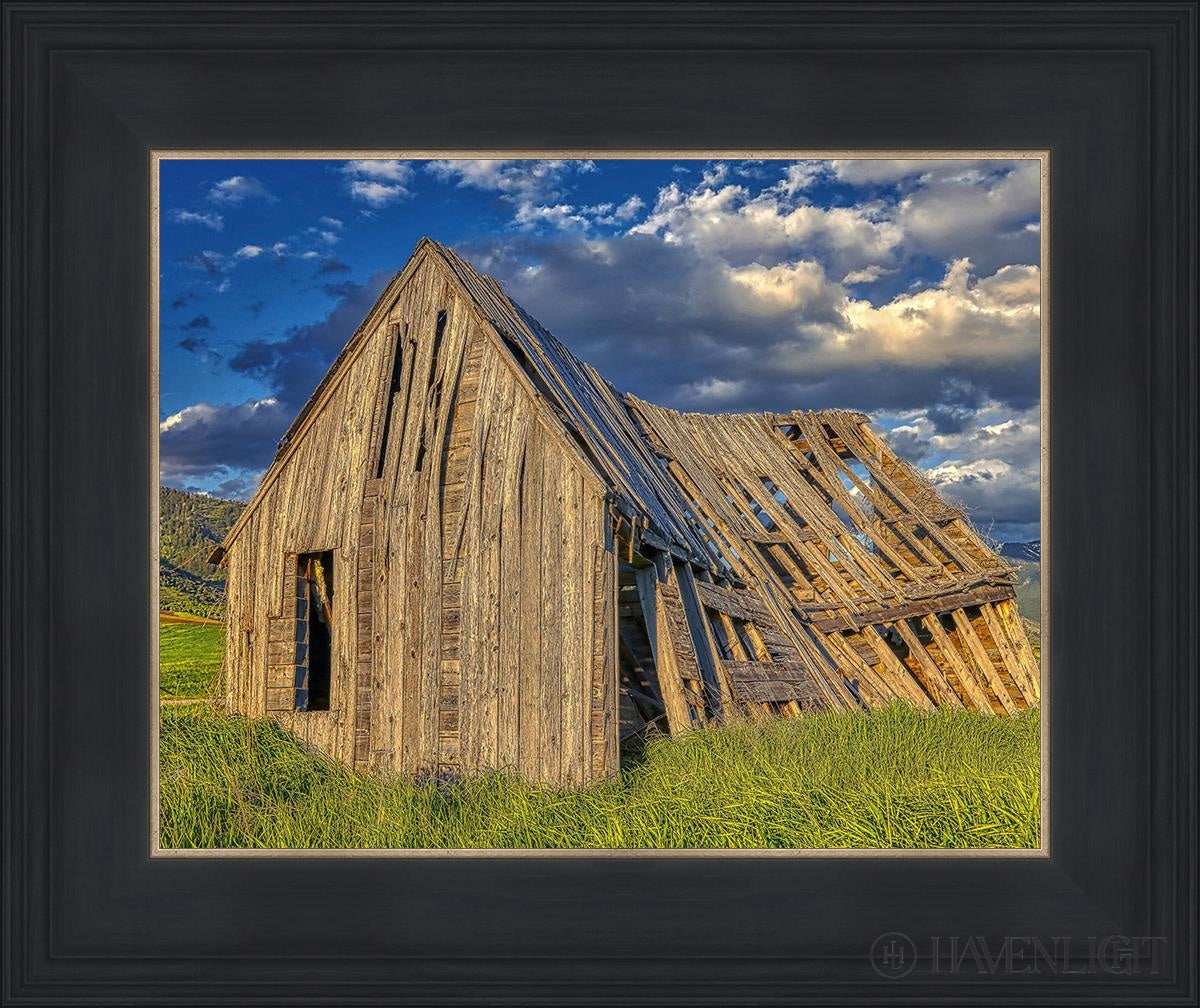Rustic Barn Near Tetons Wyoming Open Edition Print / 14 X 11 Black 18 3/4 15 Art