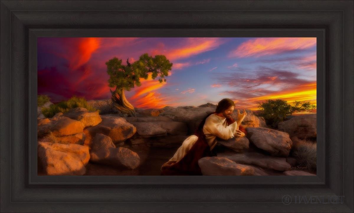 Sacred Prayer Open Edition Canvas / 30 X 15 Brown 37 3/4 22 Art