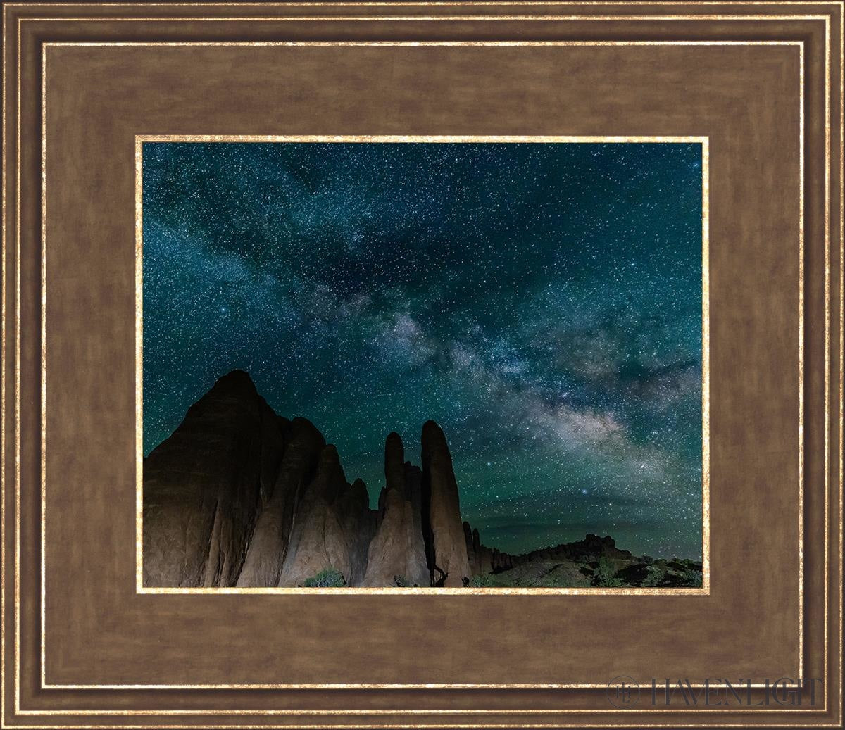 Sandstone Fins Arches National Park Utah Open Edition Print / 10 X 8 Gold 14 3/4 12 Art