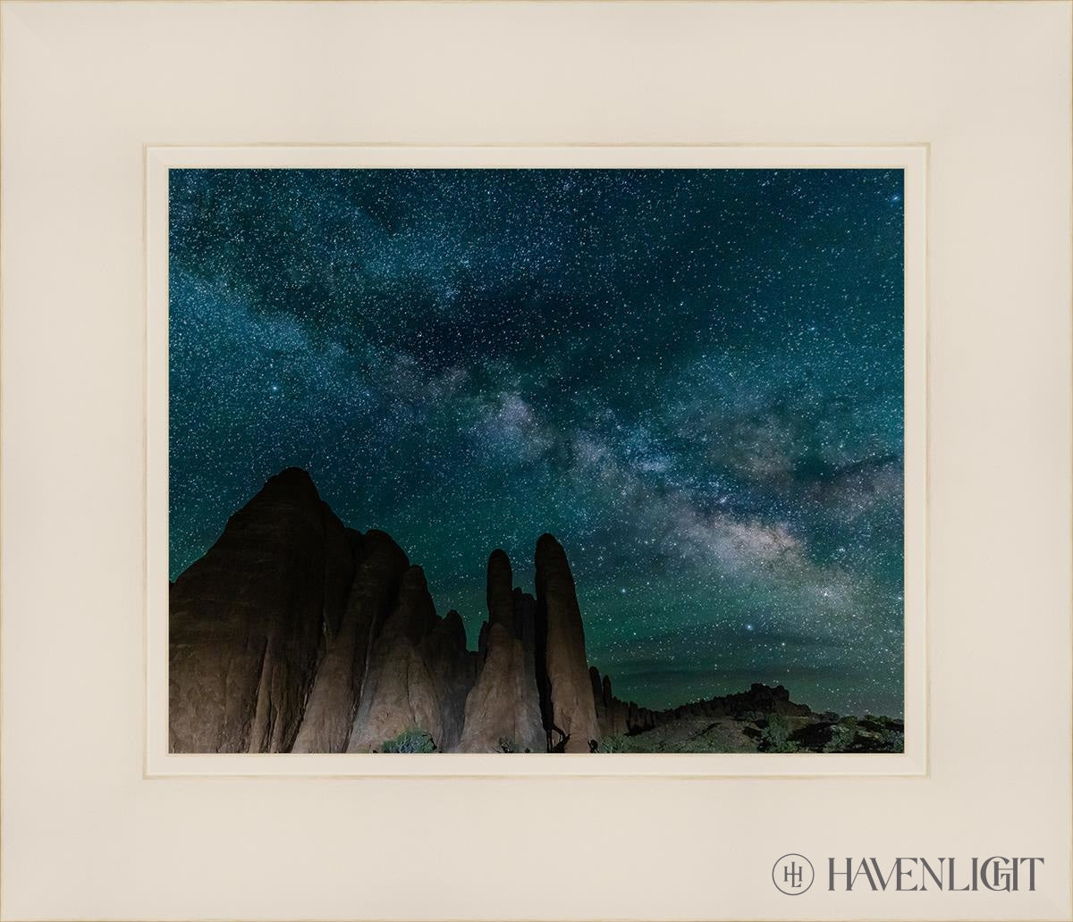 Sandstone Fins Arches National Park Utah Open Edition Print / 10 X 8 White 14 1/4 12 Art
