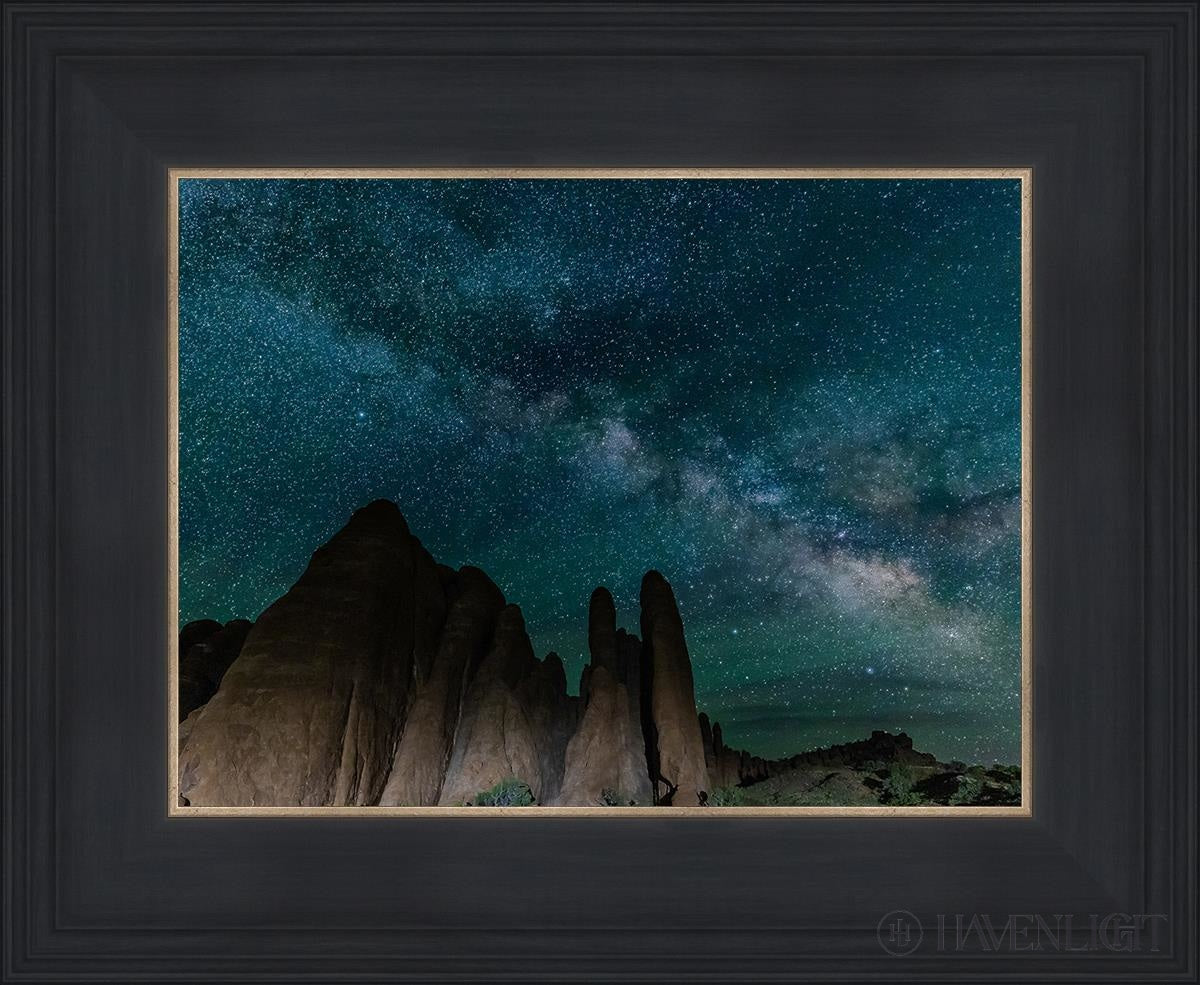 Sandstone Fins Arches National Park Utah Open Edition Print / 12 X 9 Black 16 3/4 13 Art