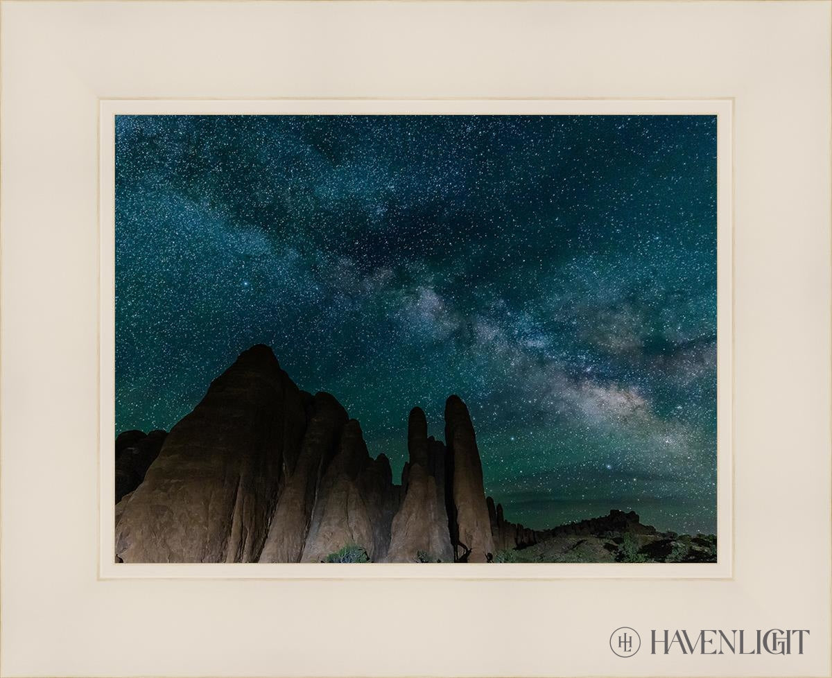 Sandstone Fins Arches National Park Utah Open Edition Print / 12 X 9 White 16 1/4 13 Art