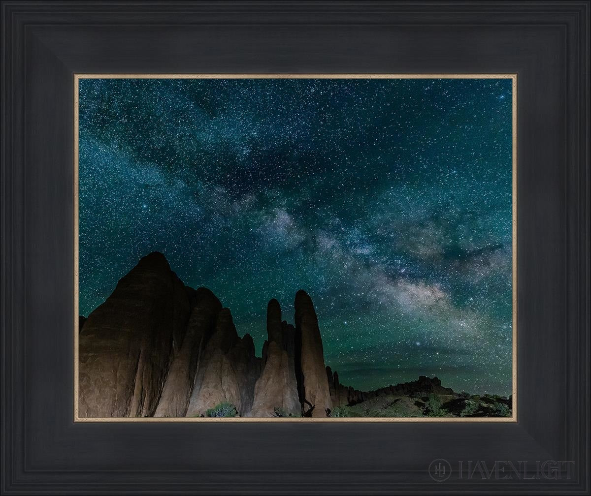Sandstone Fins Arches National Park Utah Open Edition Print / 14 X 11 Black 18 3/4 15 Art
