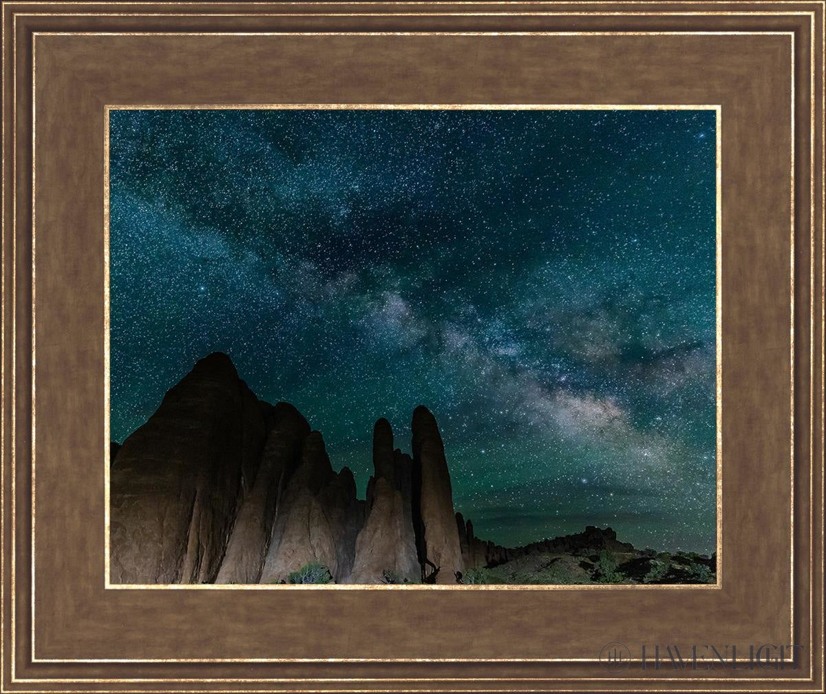 Sandstone Fins Arches National Park Utah Open Edition Print / 14 X 11 Gold 18 3/4 15 Art