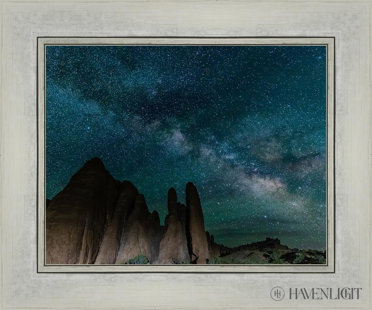 Sandstone Fins Arches National Park Utah Open Edition Print / 14 X 11 Silver 18 1/4 15 Art