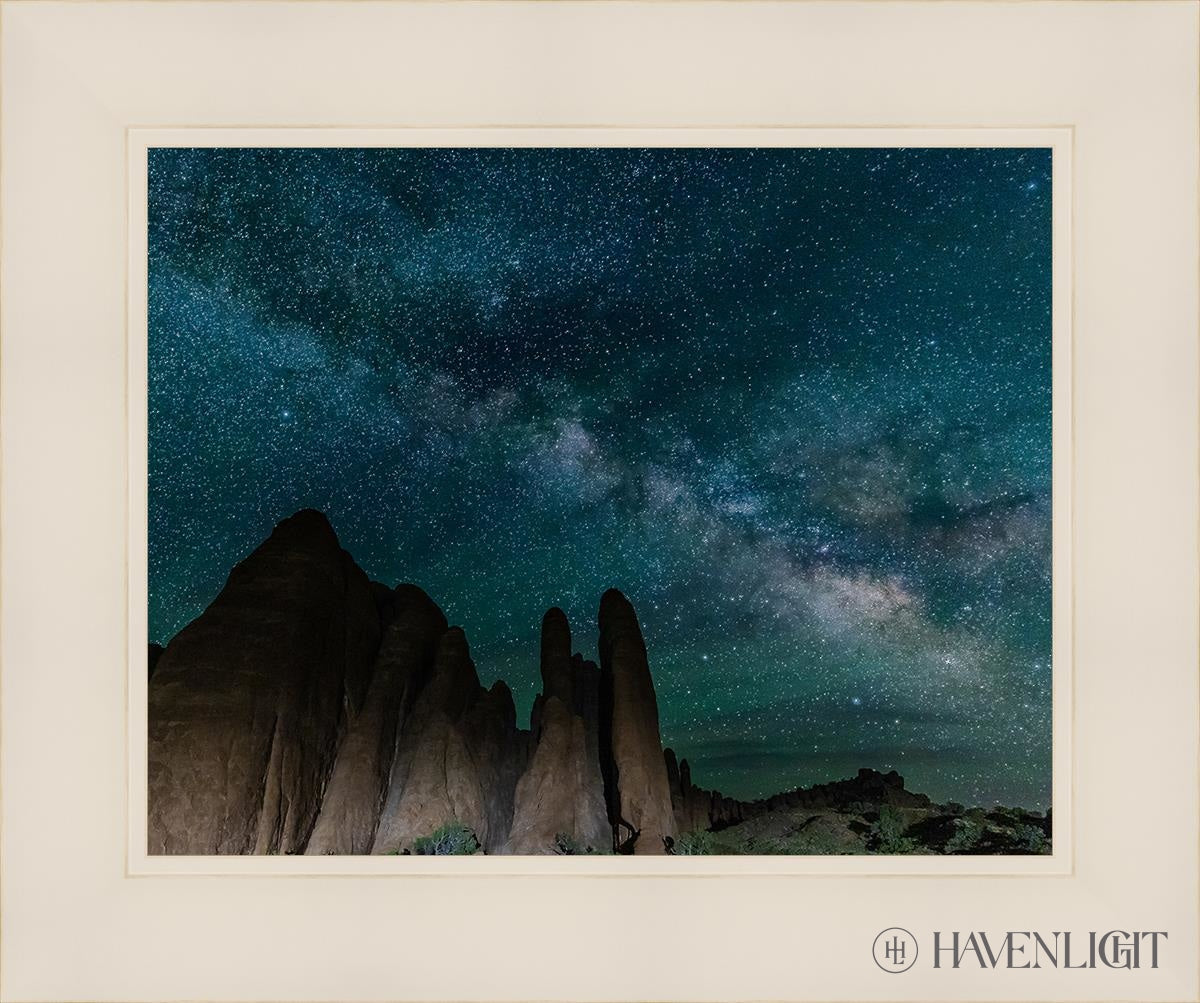Sandstone Fins Arches National Park Utah Open Edition Print / 14 X 11 White 18 1/4 15 Art