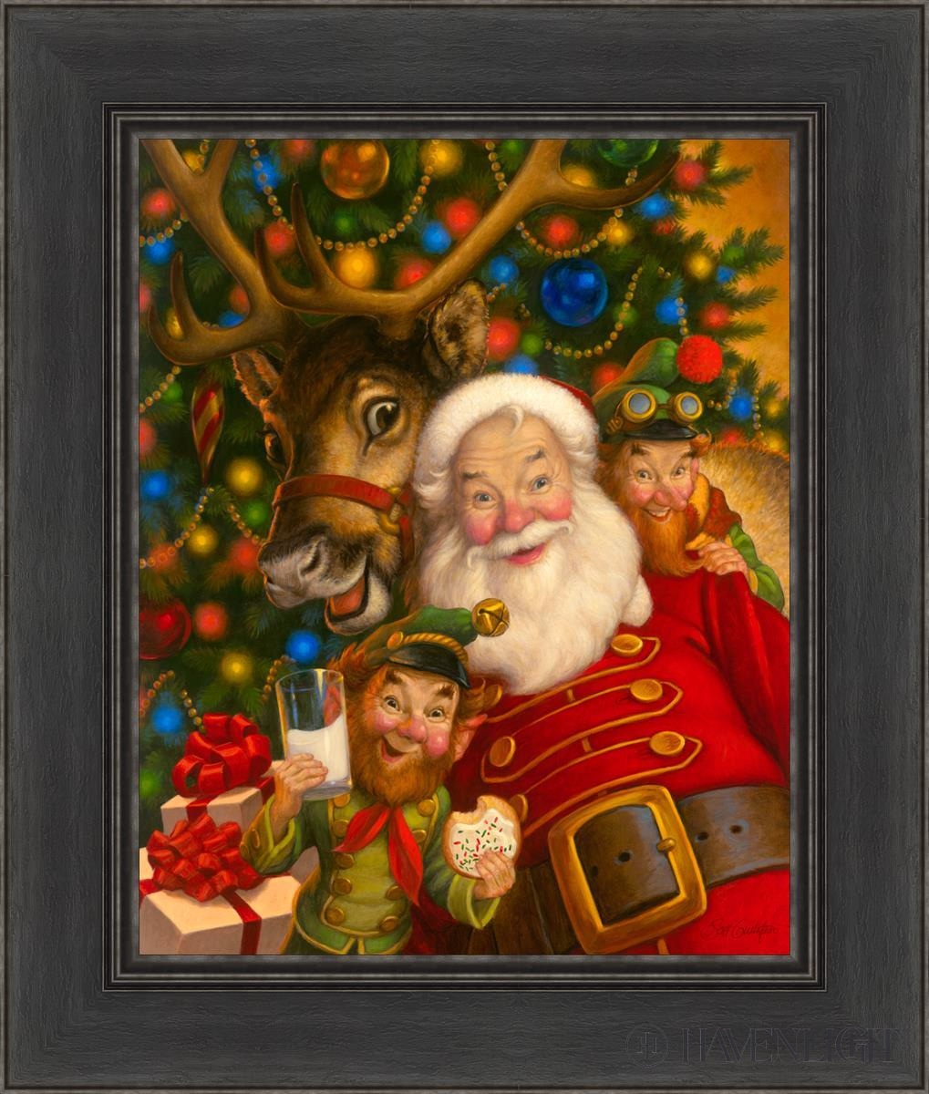 Santas Selfie Open Edition Canvas / 16 X 20 Black 22 1/2 26 Art