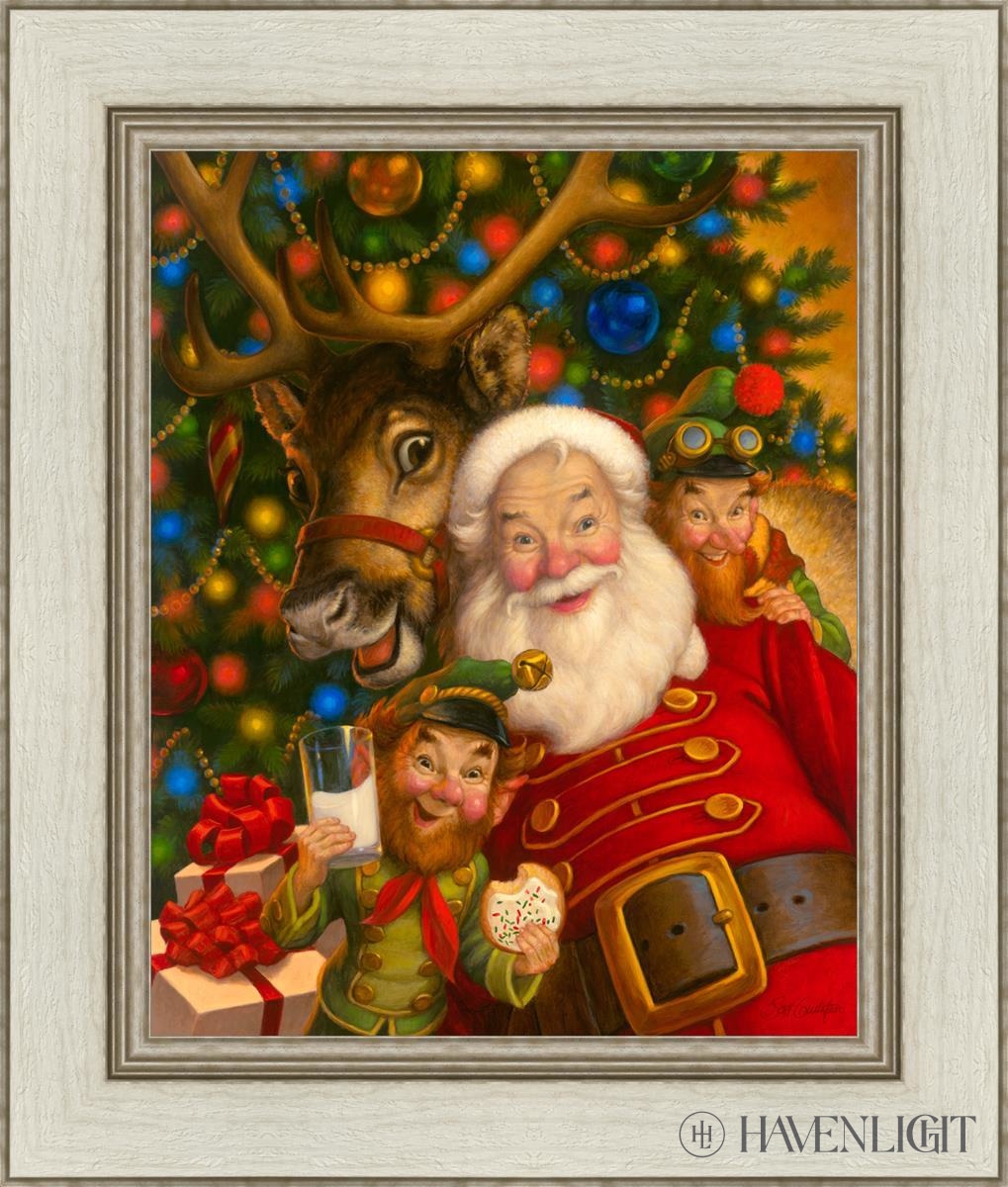 Santas Selfie Open Edition Canvas / 16 X 20 Ivory 22 1/2 26 Art