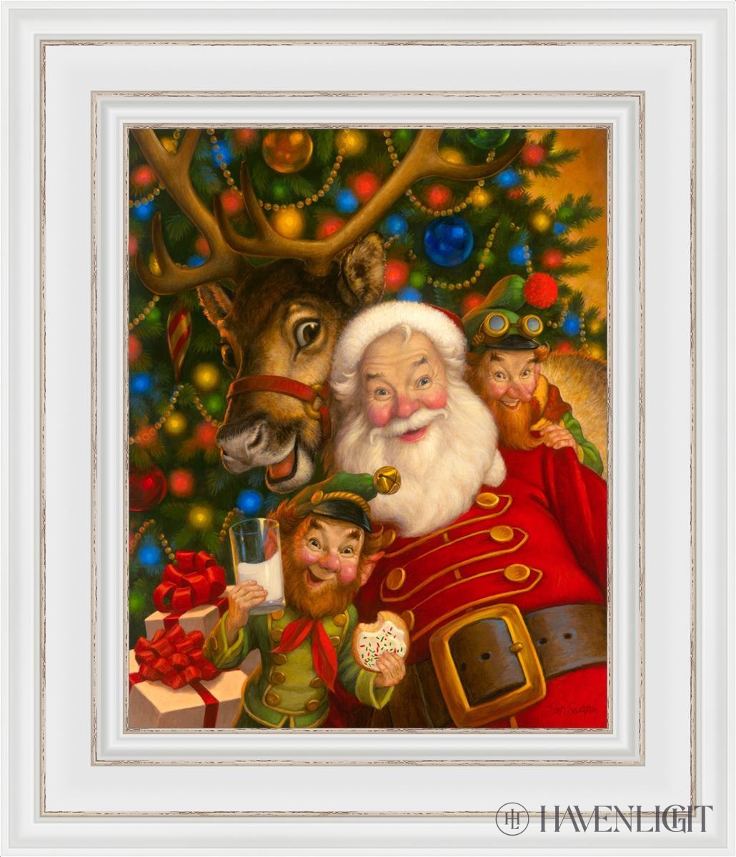 Santas Selfie Open Edition Canvas / 16 X 20 White Gold 24 1/4 28 Art