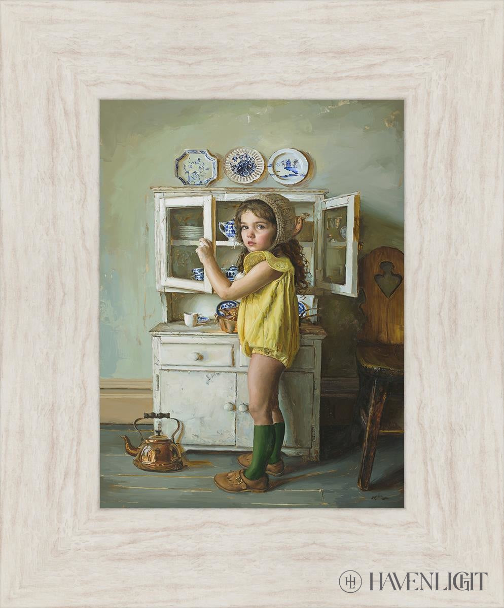 Scarlett With Dishes Open Edition Print / 9 X 12 Ivory 14 1/2 17 Art