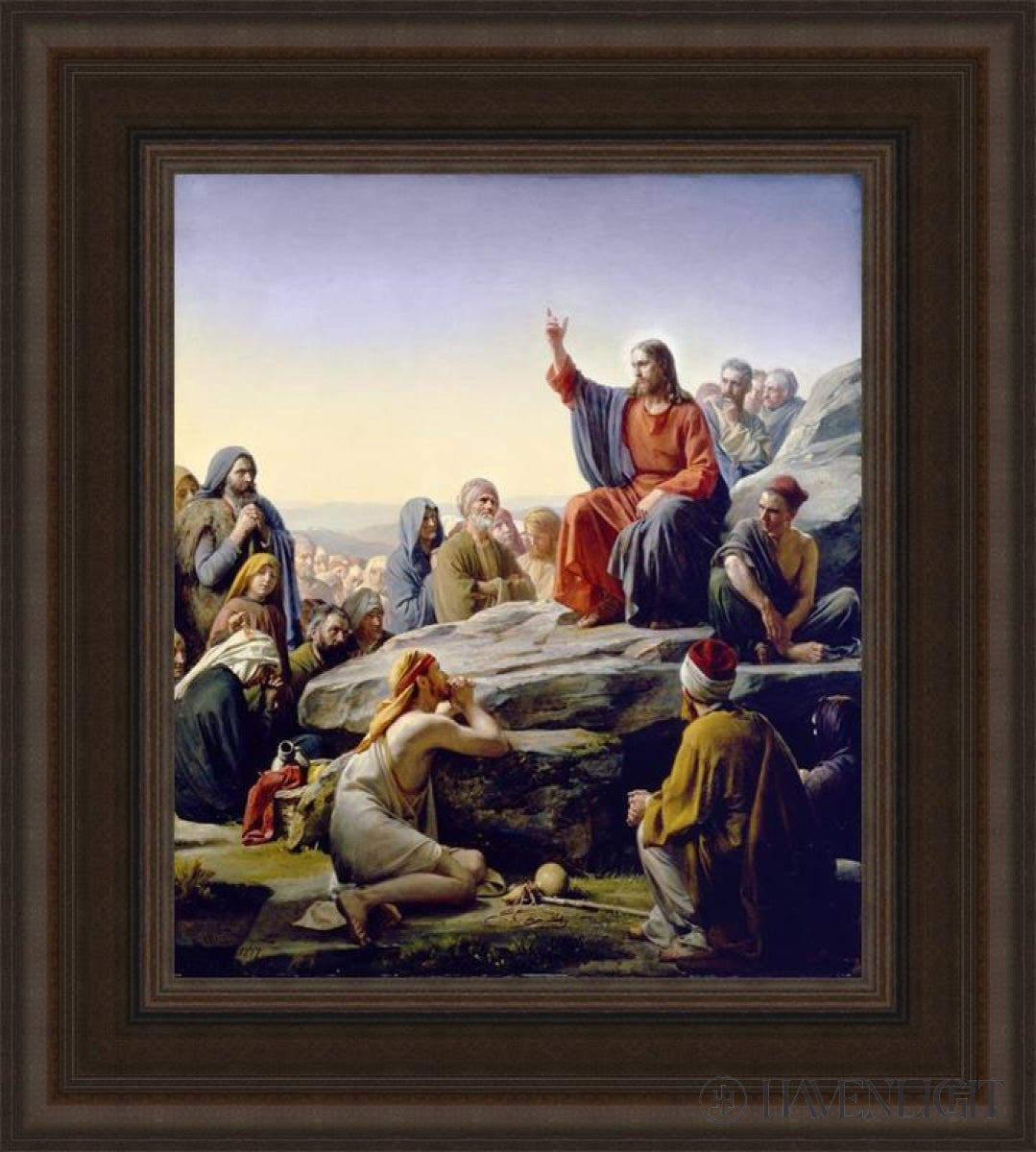 Sermon On The Mount Open Edition Canvas / 18 X 21 Frame A 29 3/4 26 Art