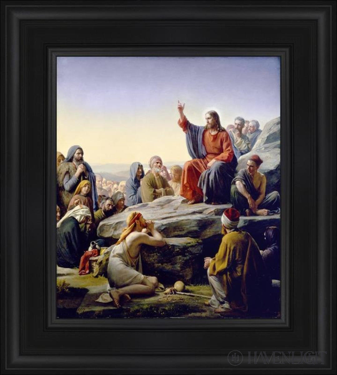 Sermon On The Mount Open Edition Canvas / 18 X 21 Frame B 29 3/4 26 Art