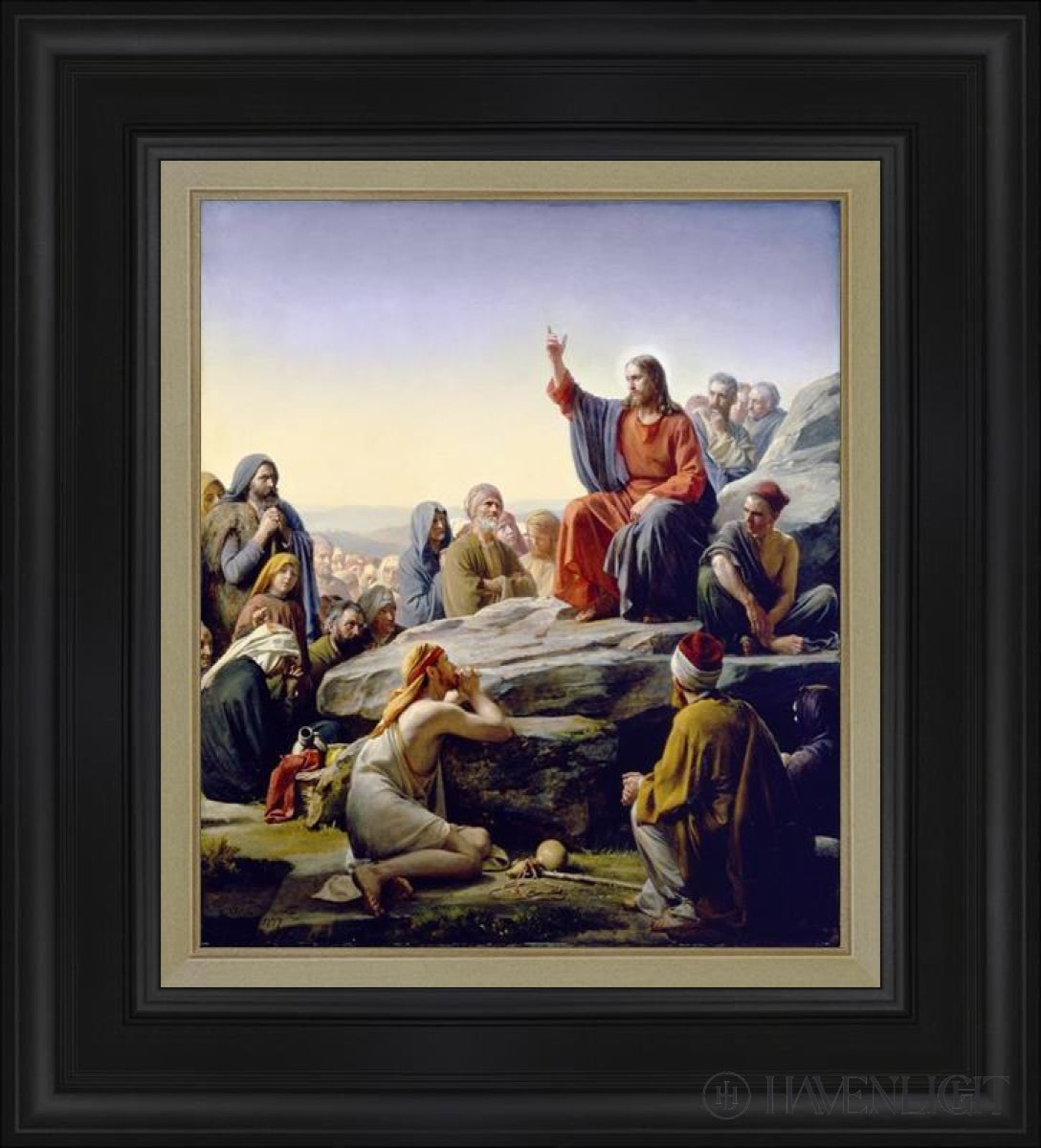 Sermon On The Mount Open Edition Canvas / 18 X 21 Frame D 32 29 Art