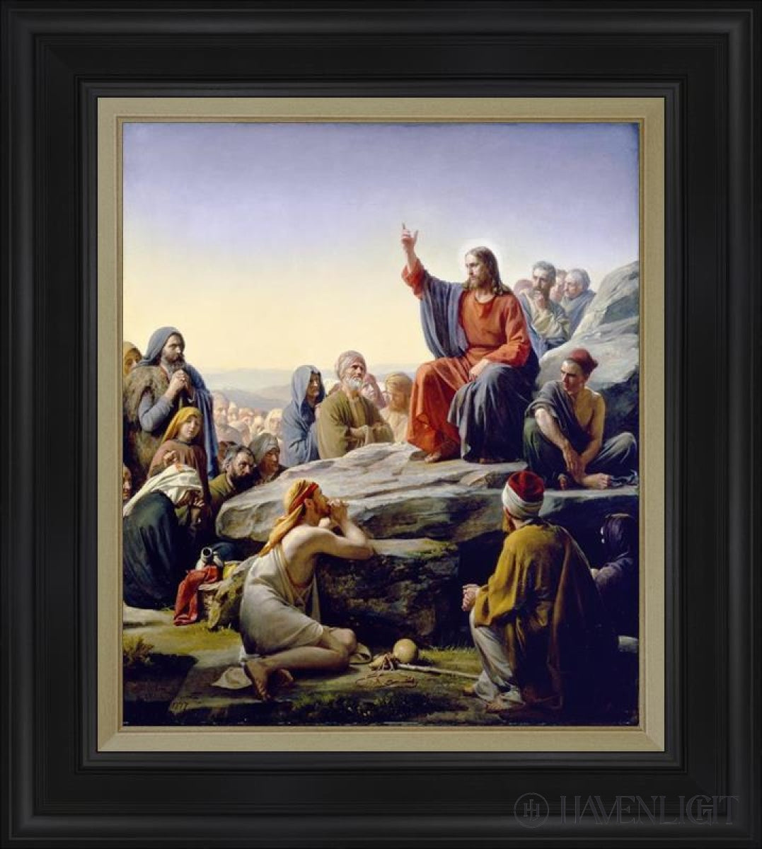 Sermon On The Mount Open Edition Canvas / 24 X 28 Frame D 39 35 Art
