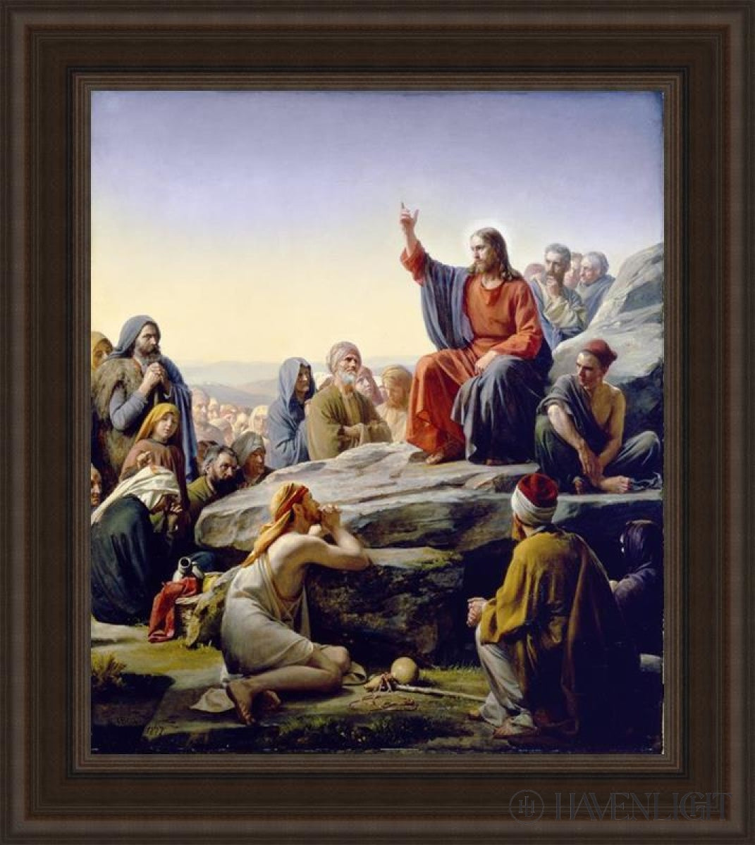 Sermon On The Mount Open Edition Canvas / 28 1/2 X 33 Frame B 41 3/4 37 1/4 Art
