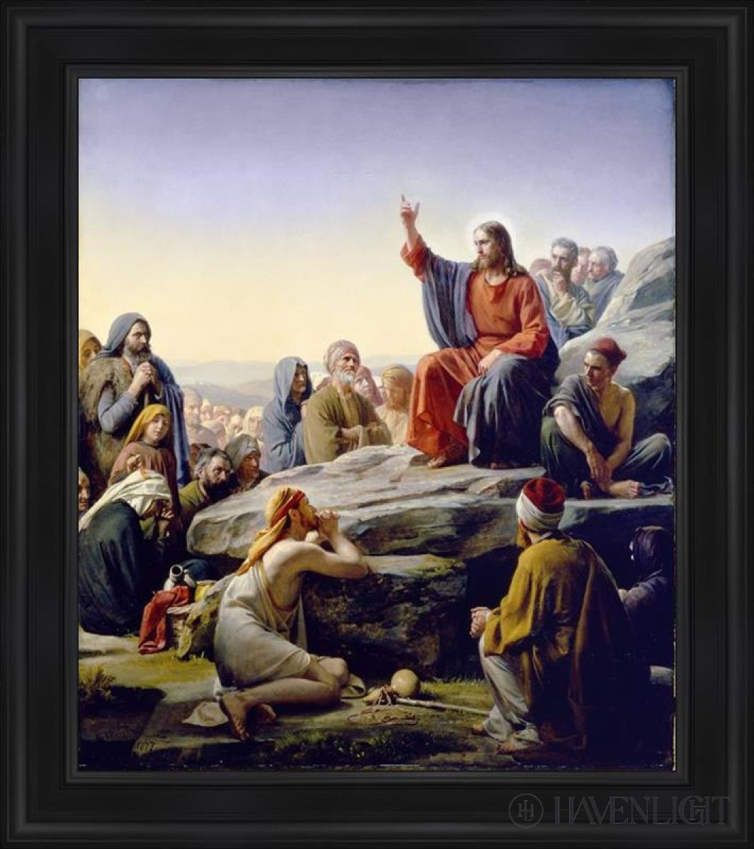 Sermon On The Mount Open Edition Canvas / 34 1/2 X 40 Frame B 48 3/4 43 1/4 Art