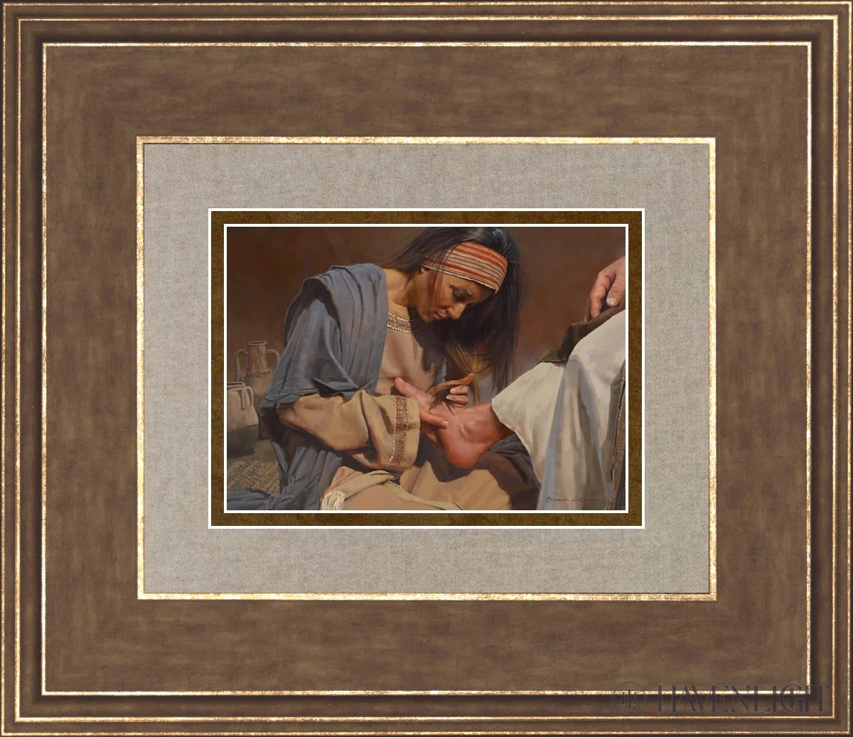 Serving The Master Open Edition Print / 7 X 5 Gold 14 3/4 12 Art