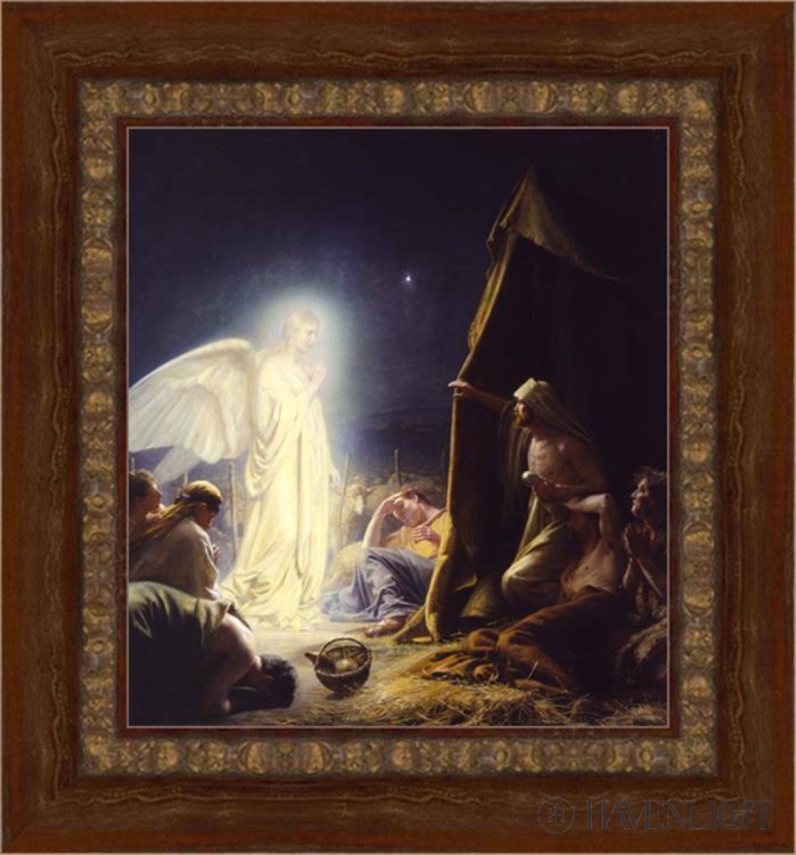 Shepherds Open Edition Canvas / 19 X 21 Frame A 29 3/4 27 Art