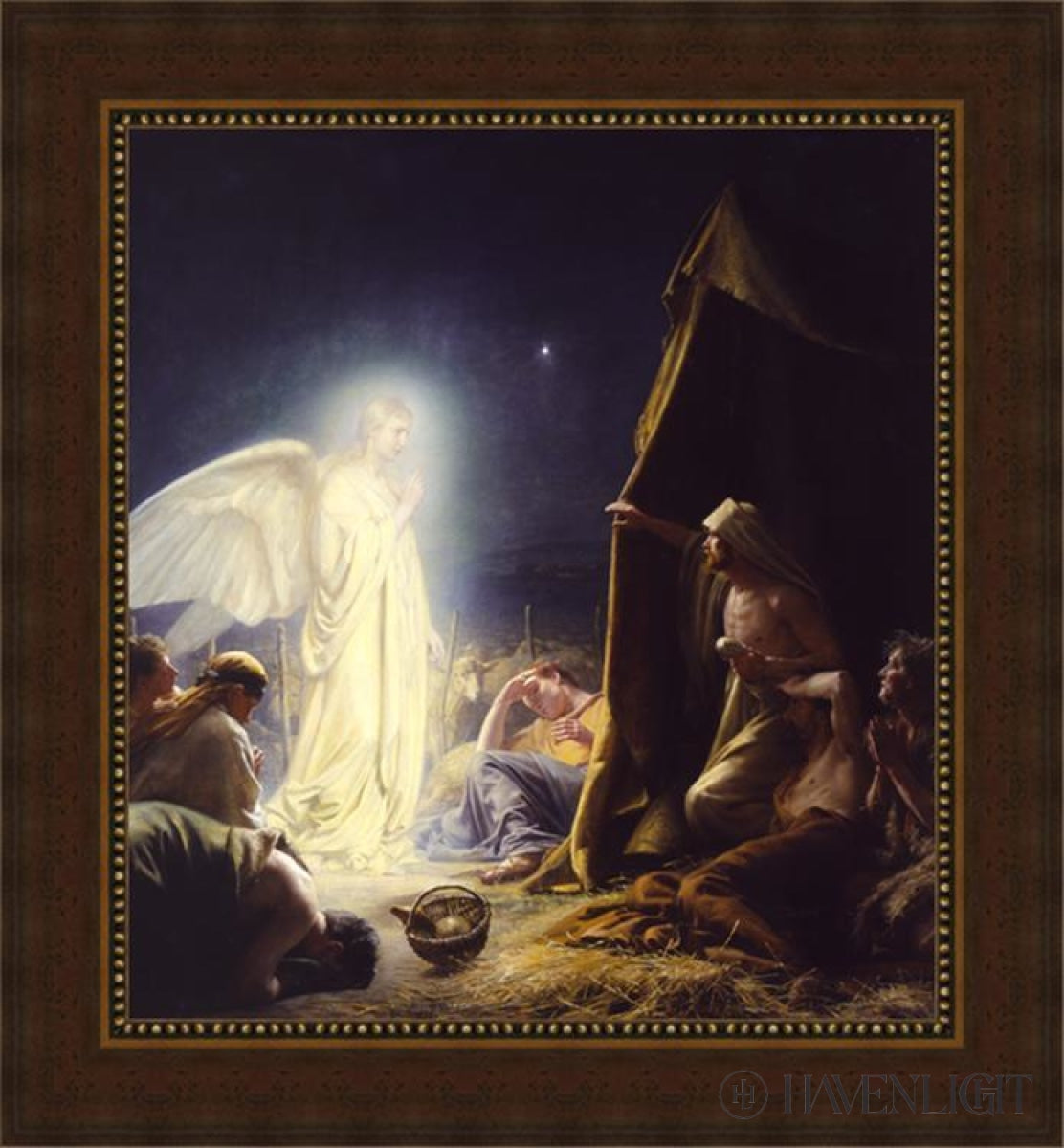 Shepherds Open Edition Canvas / 25 3/8 X 28 Frame D 35 3/4 33 1/8 Art