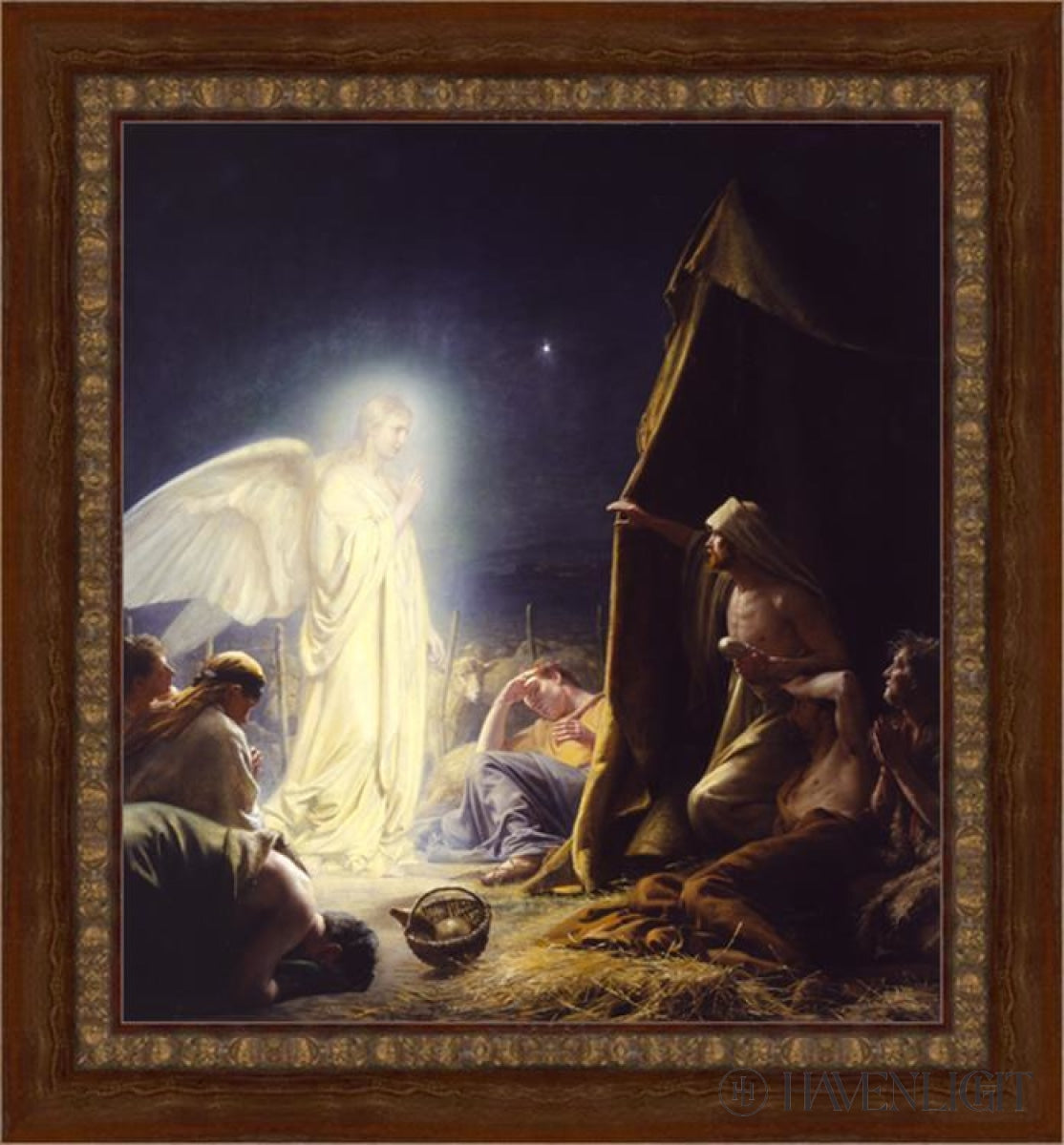 Shepherds Open Edition Canvas / 30 X 33 Frame A 41 3/4 38 Art