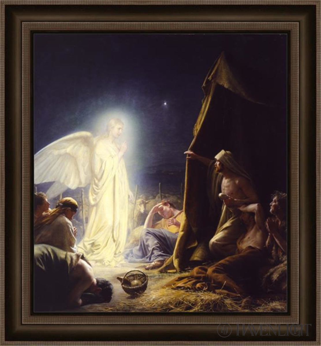 Shepherds Open Edition Canvas / 30 X 33 Frame C 40 3/4 37 Art