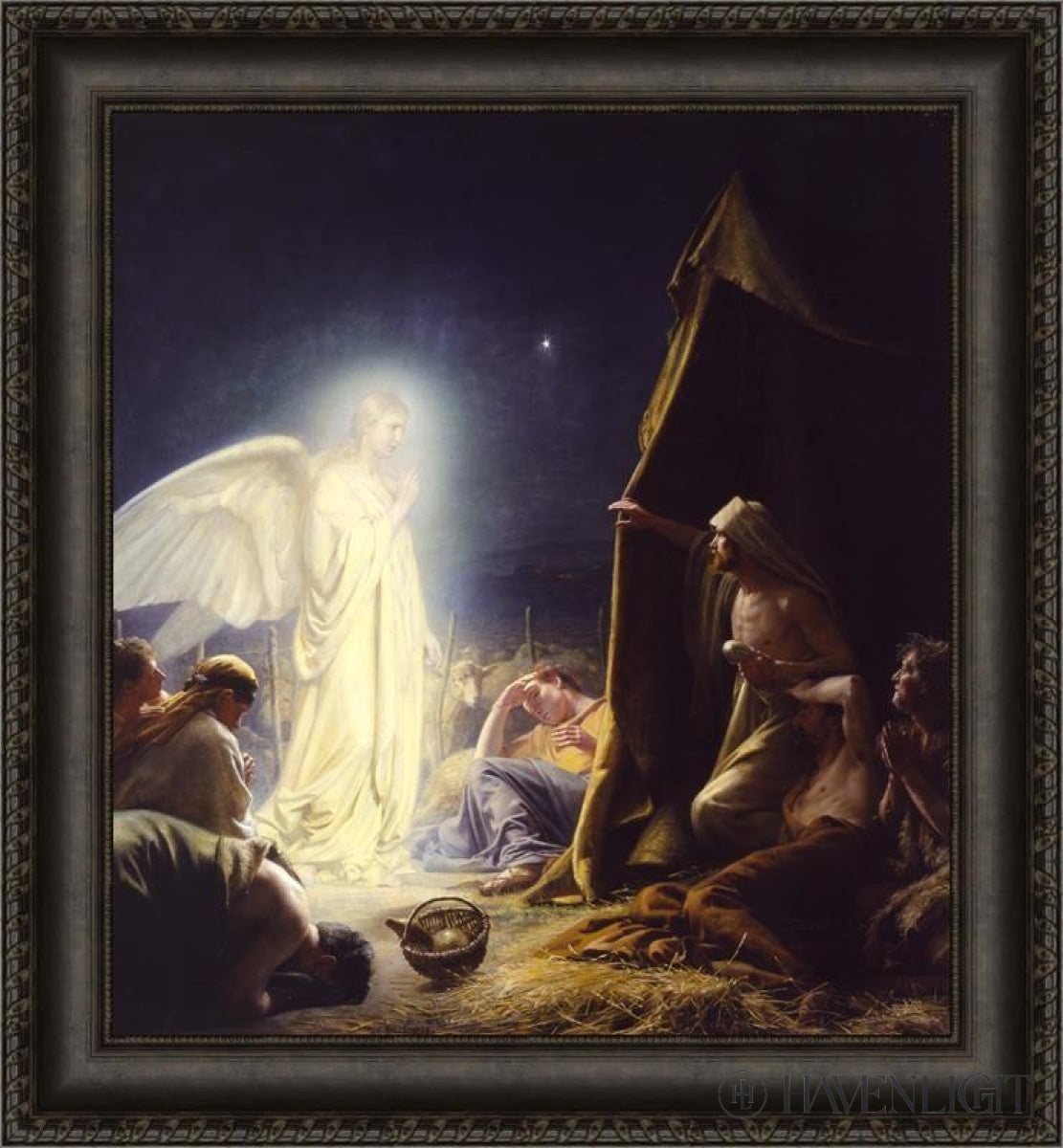 Shepherds Open Edition Canvas / 30 X 33 Frame D 40 3/4 37 Art