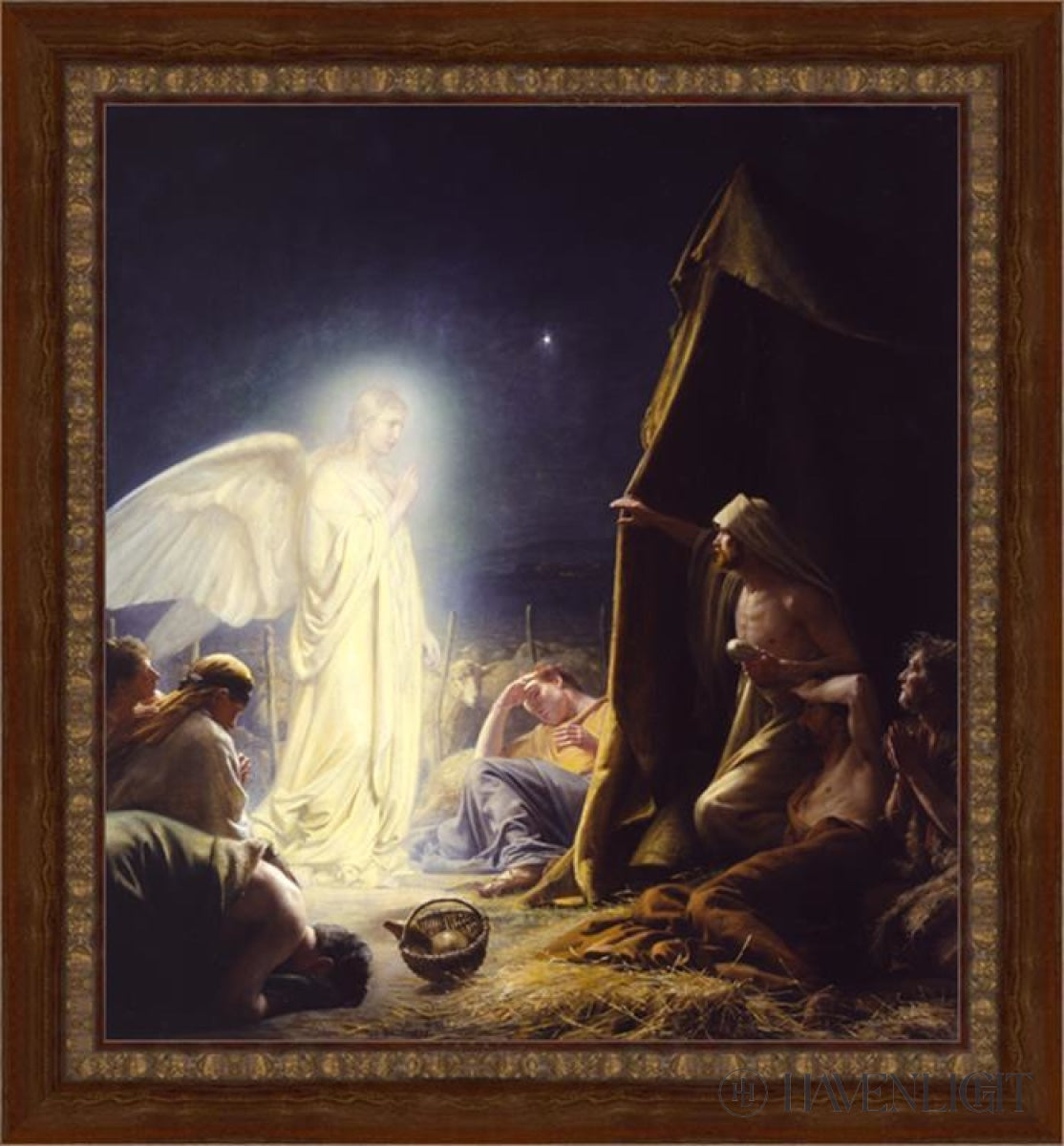 Shepherds Open Edition Canvas / 36 1/2 X 40 Frame A 48 3/4 45 1/4 Art