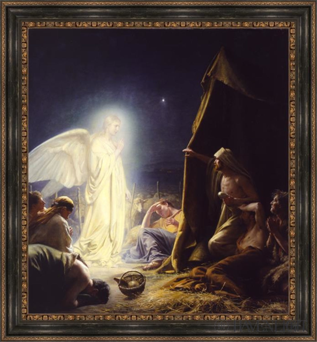 Shepherds Open Edition Canvas / 36 1/2 X 40 Frame D 47 3/4 44 1/4 Art