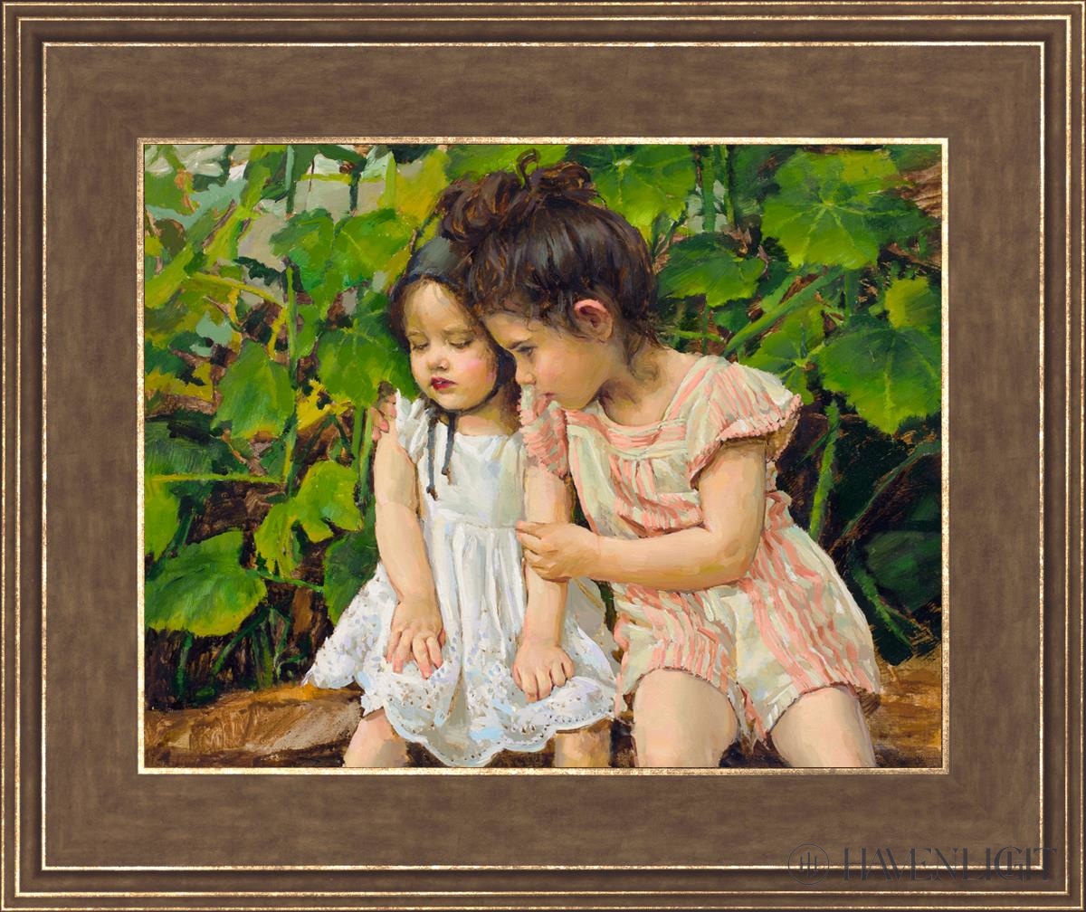 Sisters Open Edition Print / 14 X 11 Gold 18 3/4 15 Art