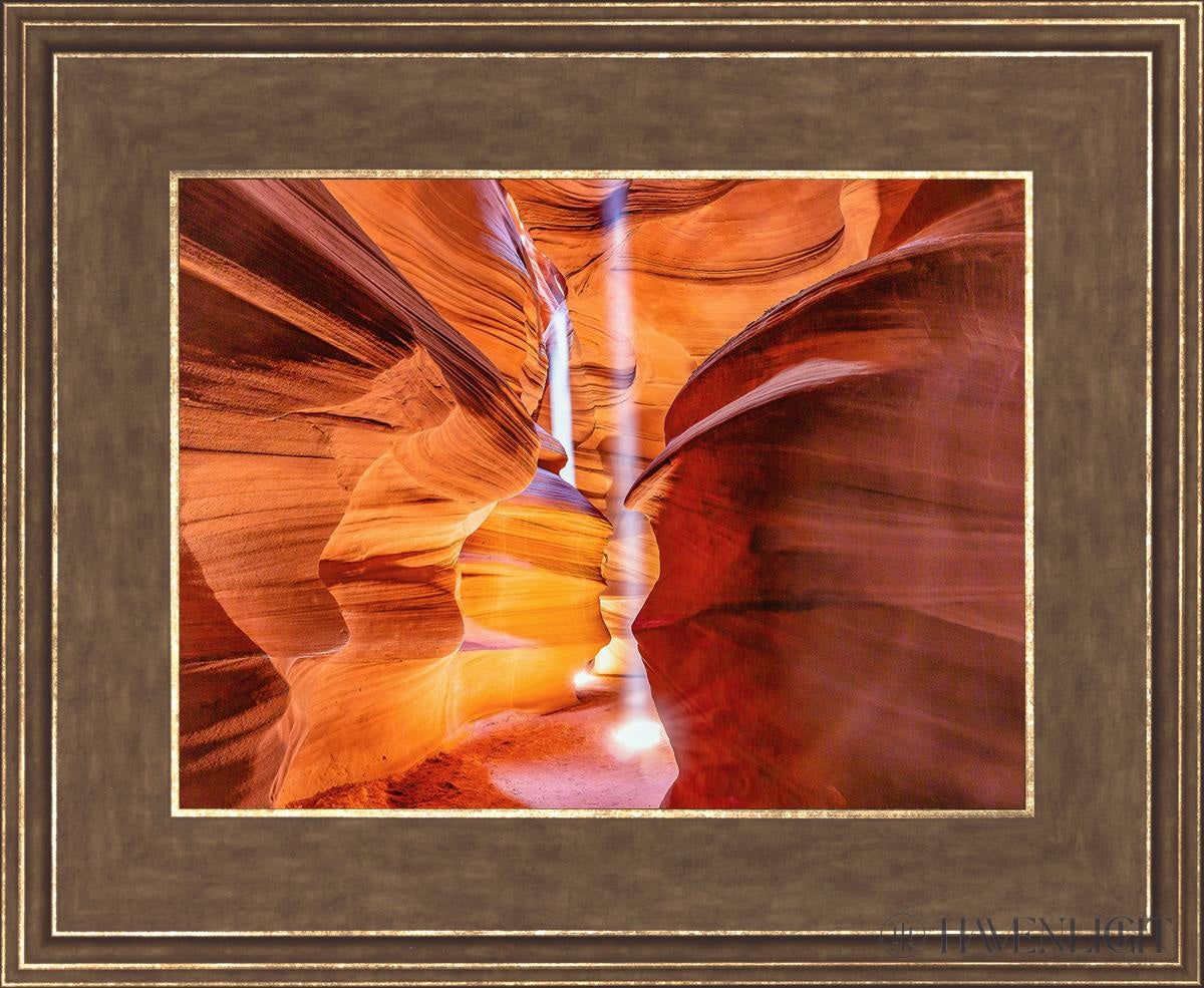 Spiritual Corridors Of Ancient Antelope Canyon Arizona Open Edition Print / 12 X 9 Gold 16 3/4 13