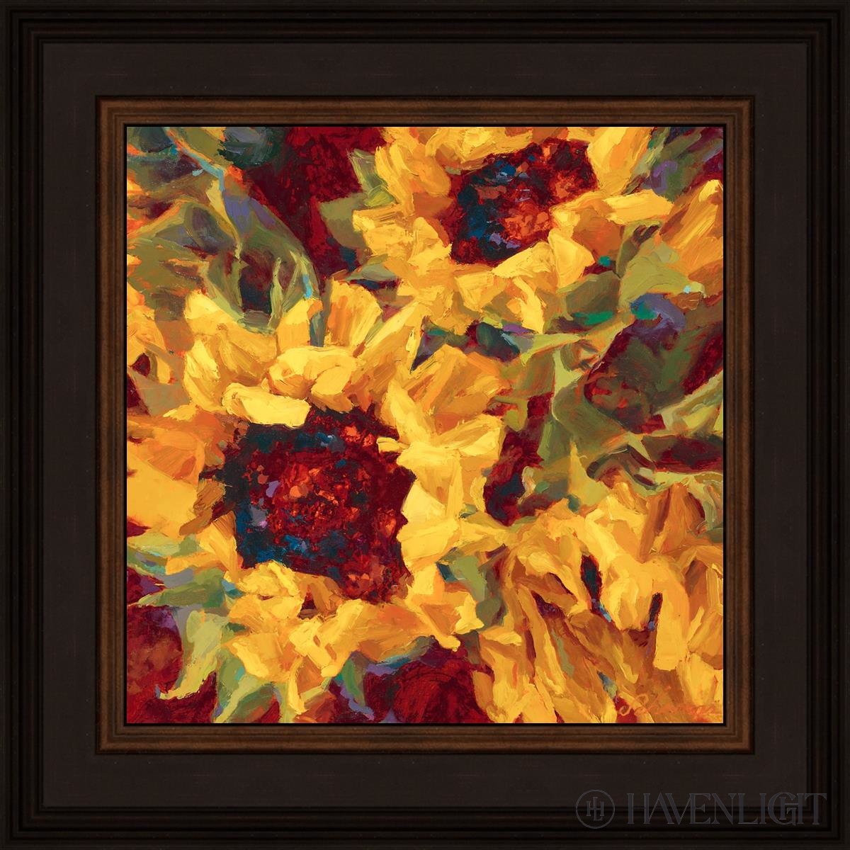 Sunflowers Open Edition Print / 12 X Brown 16 3/4 Art