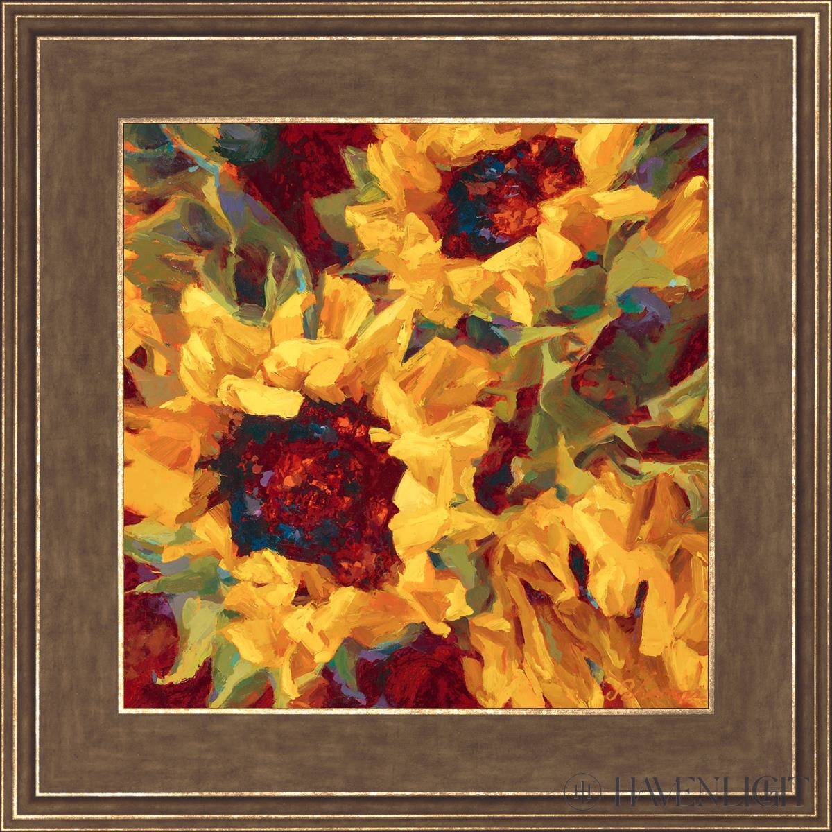 Sunflowers Open Edition Print / 12 X Gold 16 3/4 Art