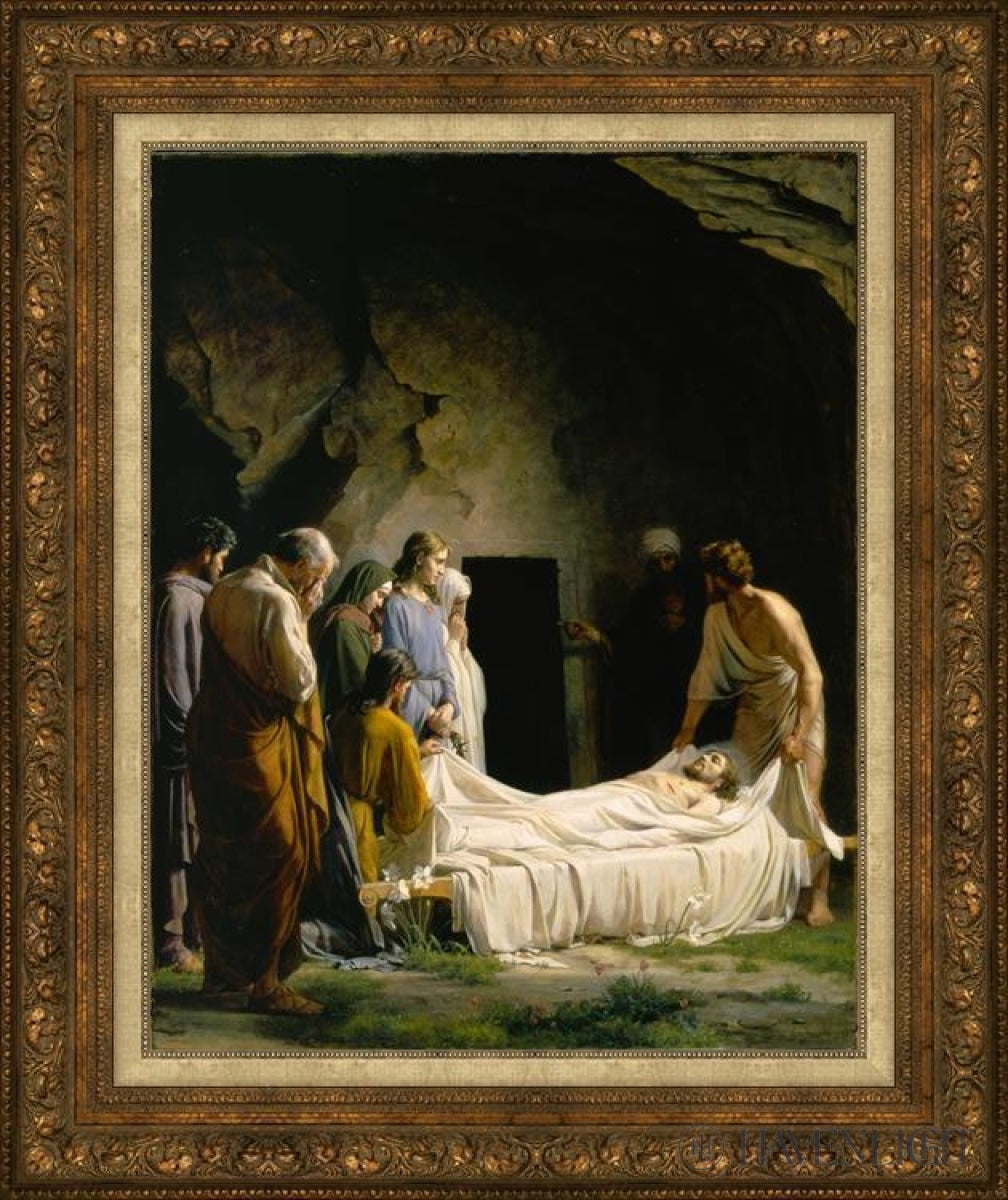 The Burial Of Jesus Open Edition Canvas / 31 1/2 X 40 Frame A 53 44 Art