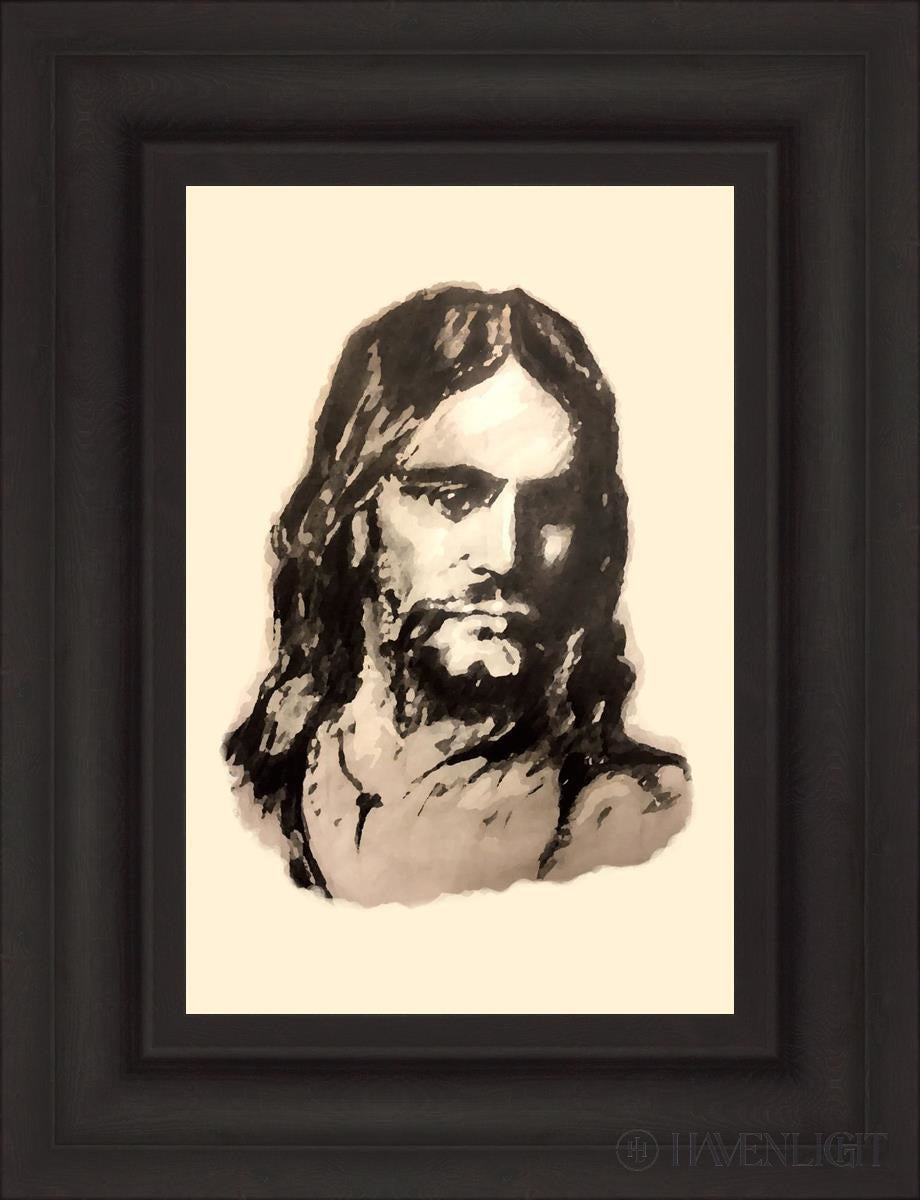 The Christ (Filtered Pencil) Open Edition Canvas / 12 X 18 Brown 19 3/4 25 Art