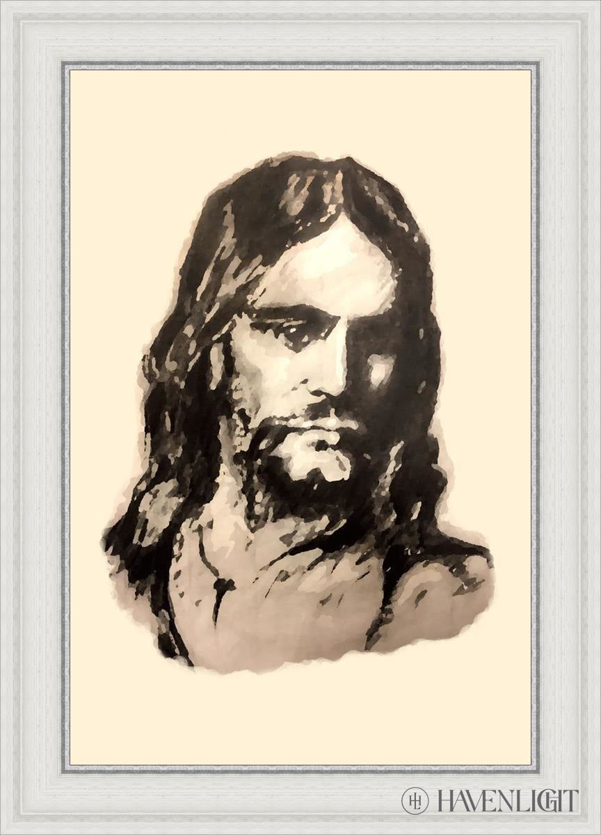 The Christ (Filtered Pencil) Open Edition Canvas / 20 X 30 White 25 3/4 35 Art