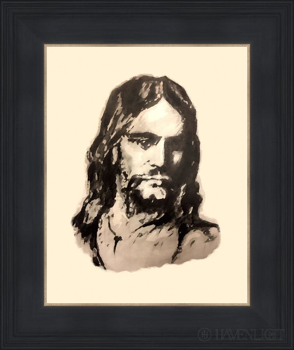 The Christ (Filtered Pencil) Open Edition Print / 11 X 14 Black 15 3/4 18 Art