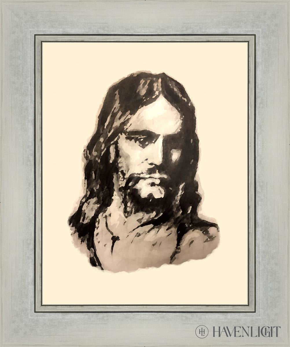 The Christ (Filtered Pencil) Open Edition Print / 11 X 14 Silver 15 1/4 18 Art