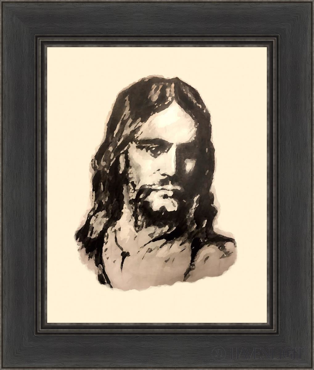 The Christ (Filtered Pencil) Open Edition Print / 16 X 20 Black 22 1/2 26 Art