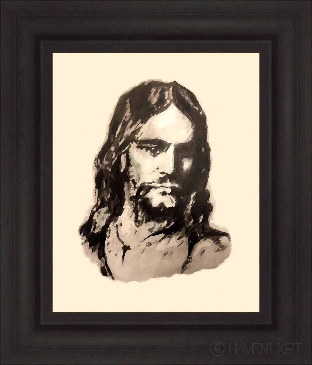 The Christ (Filtered Pencil) Open Edition Print / 16 X 20 Brown 23 3/4 27 Art