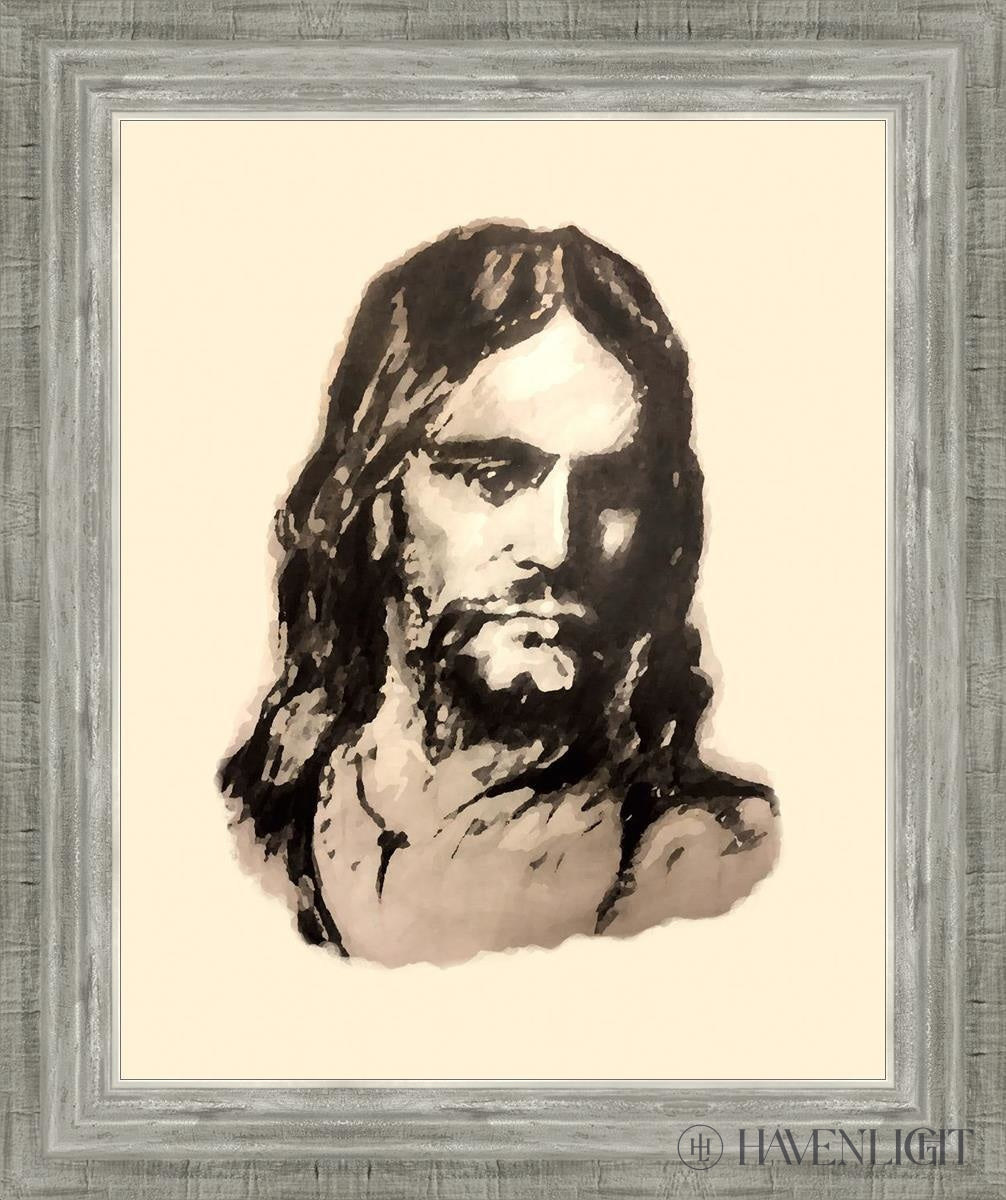 The Christ (Filtered Pencil) Open Edition Print / 16 X 20 Silver 3/4 24 Art