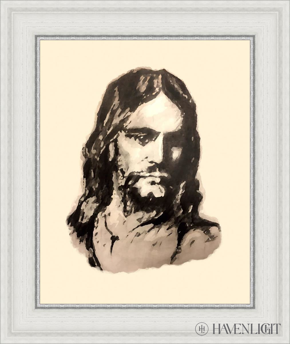 The Christ (Filtered Pencil) Open Edition Print / 16 X 20 White 21 3/4 25 Art