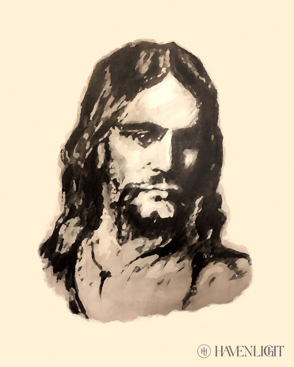 The Christ (Filtered Pencil) Open Edition Print / 8 X 10 Only Art