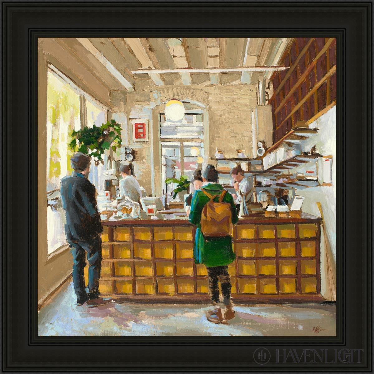 The Coffee Shop Open Edition Canvas / 32 X Black 39 3/4 Art