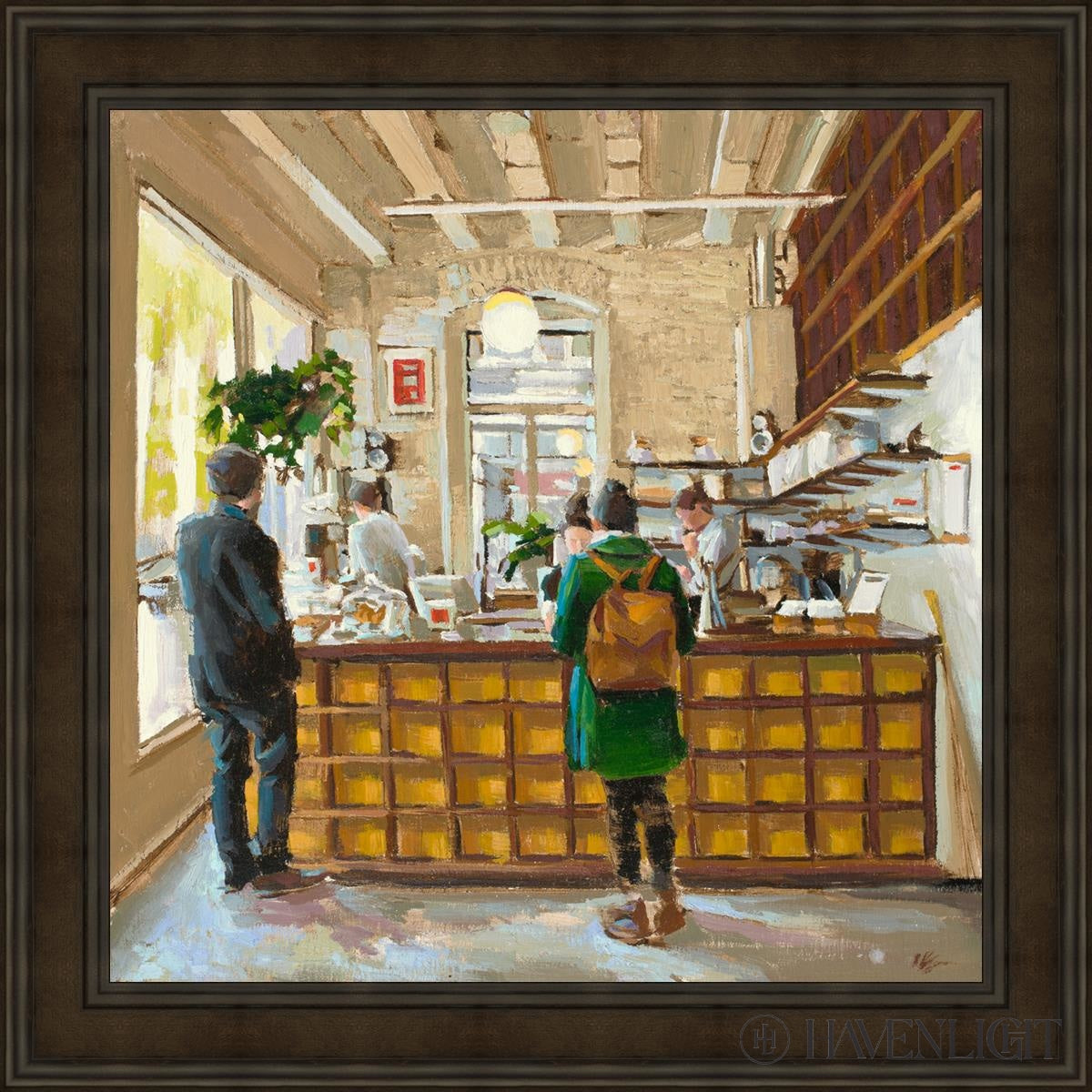 The Coffee Shop Open Edition Canvas / 32 X Brown 39 3/4 Art